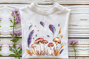Summer Mushrooms Border Clipart, an Illustration by Rose Art (Thumbnail 5 of 7)