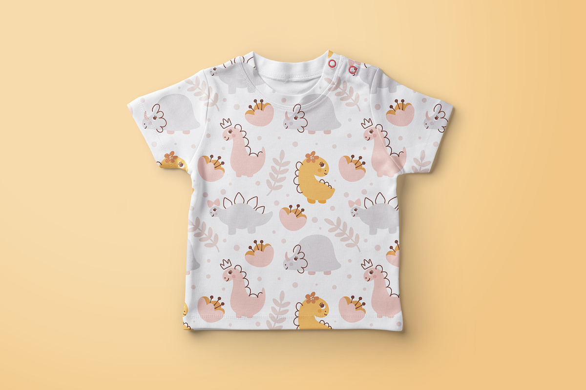Baby Dinosaur Seamless Pattern, a Pattern Graphic by Digital Studio (Photo 4 of 7)