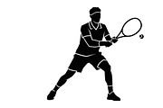 A dynamic Tennis Player Silhouettes, an Illustration by Amazin_art (Thumbnail 22 of 31)