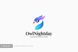 Owl Nightday Colorful Logo, a Branding & Logo Template by ivan_artnivora