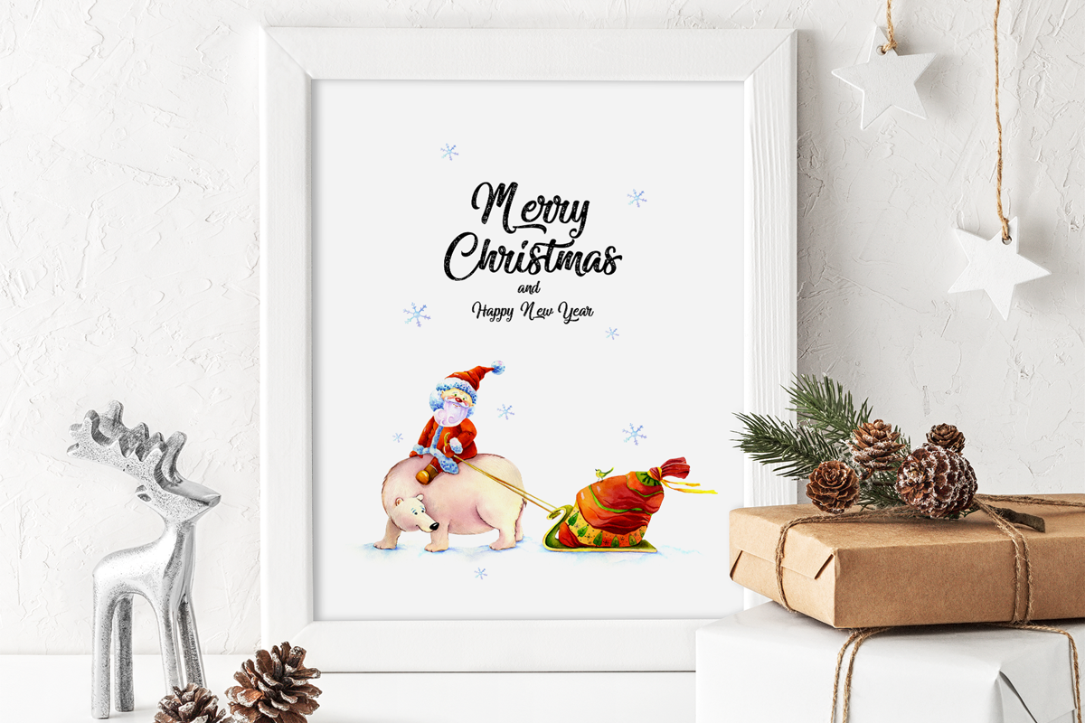 Christmas Greeting Card Template, a Card Template by ElephantArts (Photo 5 of 8)