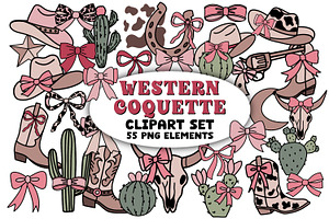 Western Coquette Cowgirl Clipart