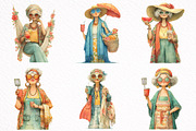 Summer Funny Grandma Clipart, an Illustration by DreamArtGraphic (Thumbnail 8 of 8)