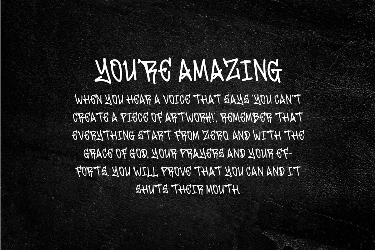 Art of Speak - Graffiti Display Font, a Handwritten Font by Mightyfire (Photo 2 of 4)