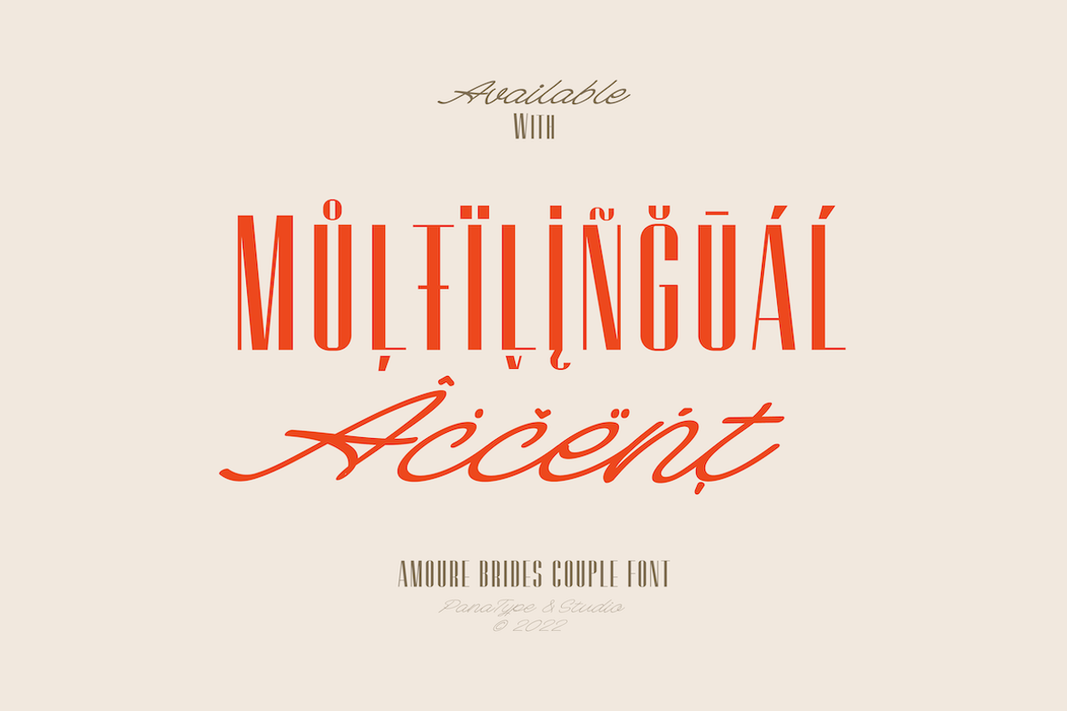 Amoure Brides Couple Font, a Sans Serif Font by Panatype™ Studio (Photo 5 of 9)