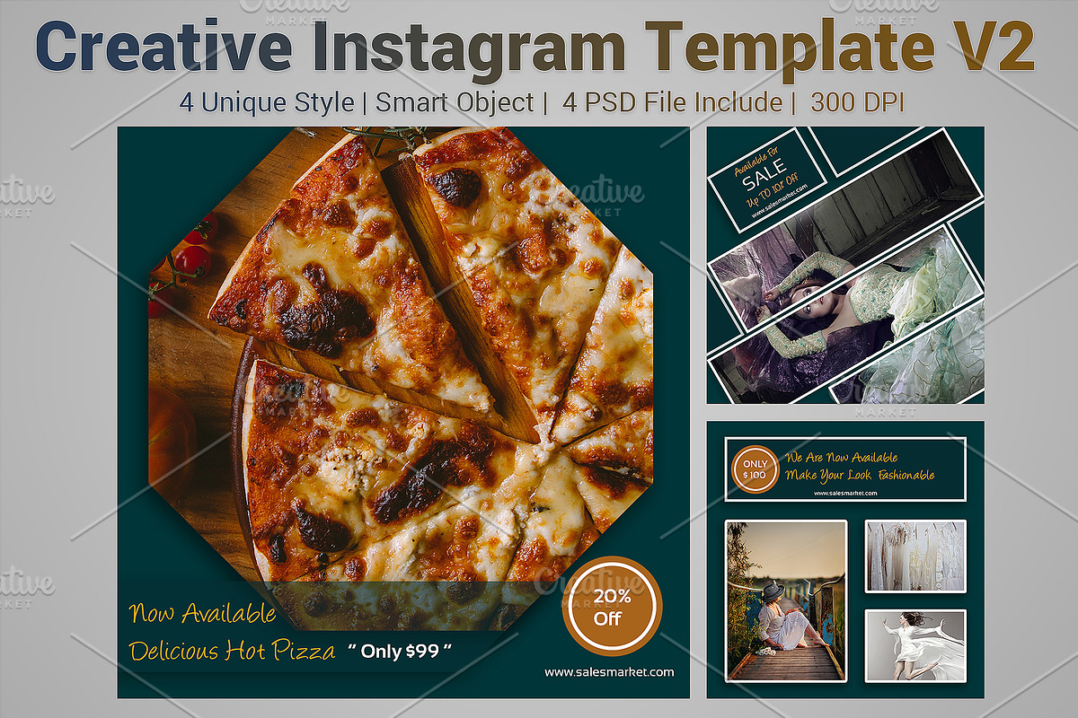 Instagram  Templates V2, a Social Media Template by MithunLekson (Photo 3 of 3)