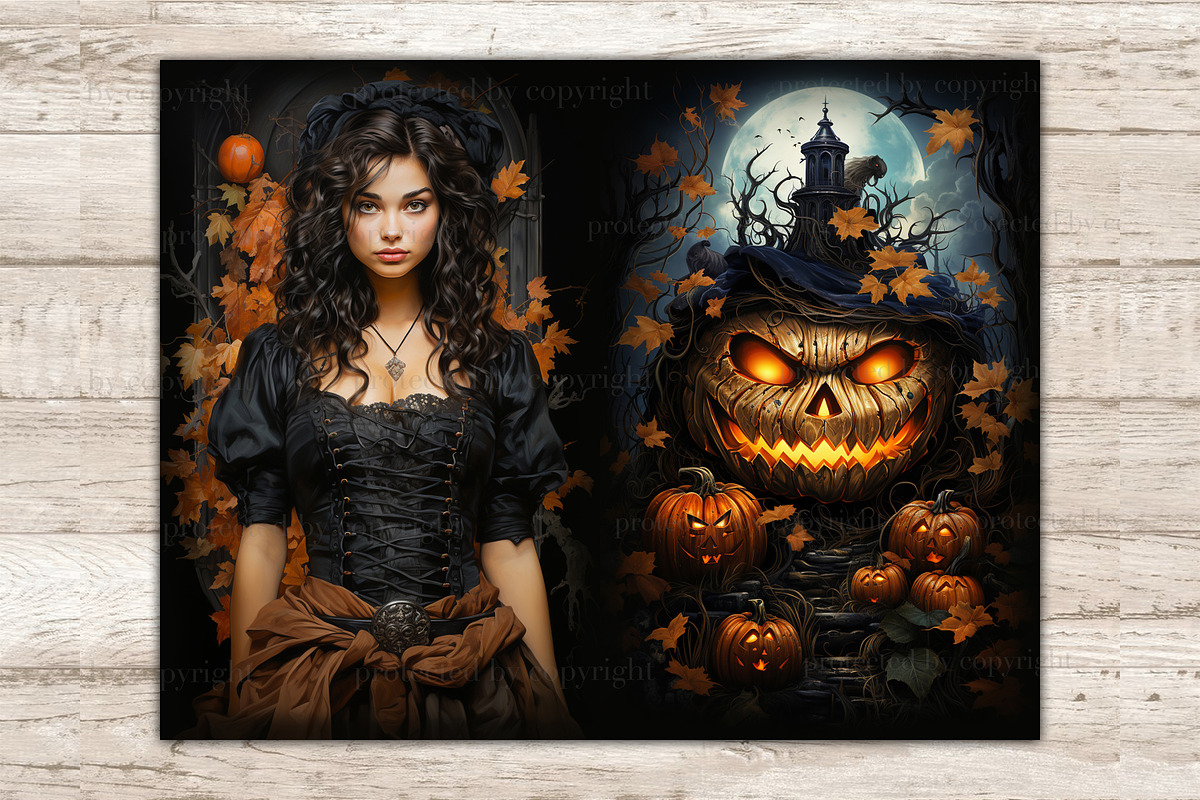 Halloween Junk Journal Pages, a Person Illustration by GlamArtZhanna (Photo 2 of 9)