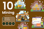 Mining Illustration Pack, an Illustration by baii09 (Thumbnail 1 of 4)