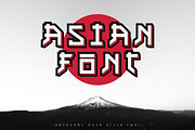 Asian font / japanese style., a Script Font by Nomber_86 (Thumbnail 1 of 6)
