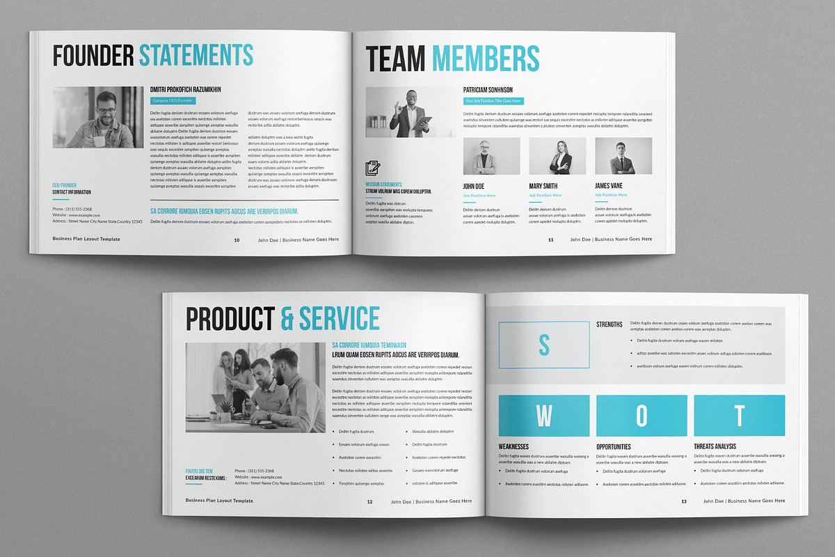 Business Plan Design Layout Template, a Brochure Template by E-Type