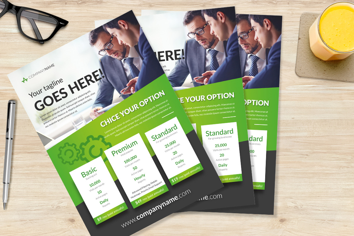 Company offer A4 flyer, a Flyer Template by buttonpl (Photo 2 of 5)