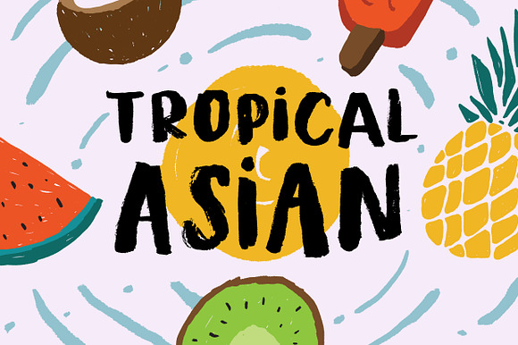 Tropical Asian - Organic Brush Font preview 8