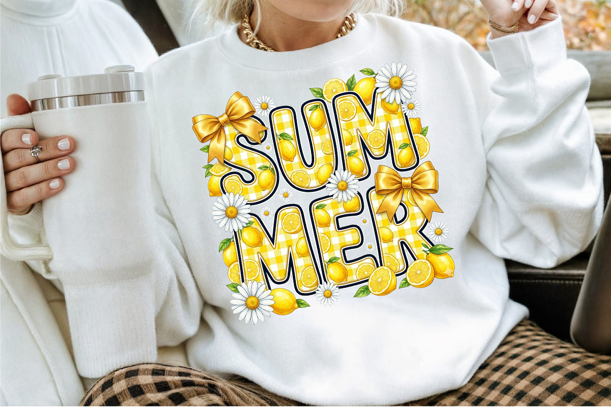 Lemon Summer Coquette PNG, a Seasonal Illustration by Sublimation Artist (Photo 2 of 9)
