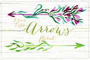 Arrows floral. Valentine clipart., an Illustration by LABFcreations (Thumbnail 2 of 3)