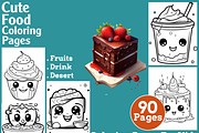Cute Food Coloring Pages For Kids, an Animal Illustration by martinblan (Thumbnail 1 of 4)