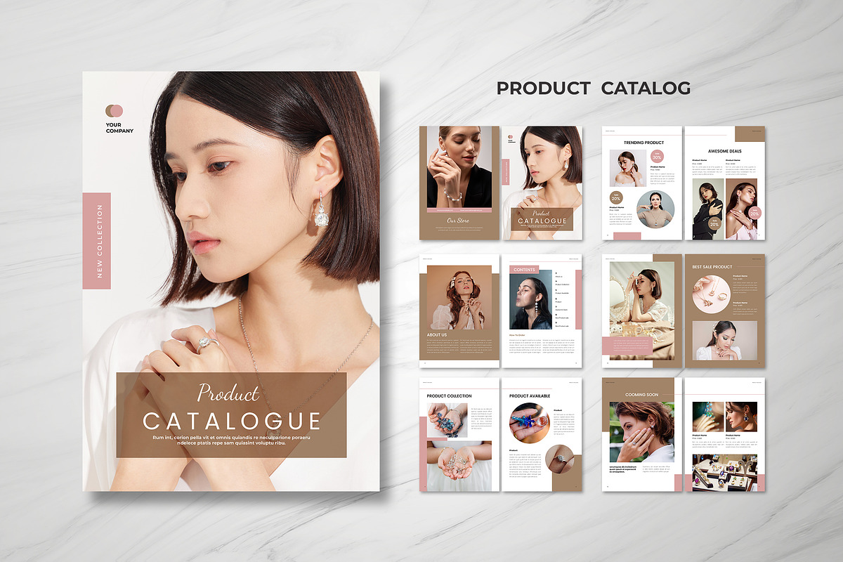 Pink Jewellery Fashion Catalog, a Brochure Template by UICreative (Photo 1 of 4)