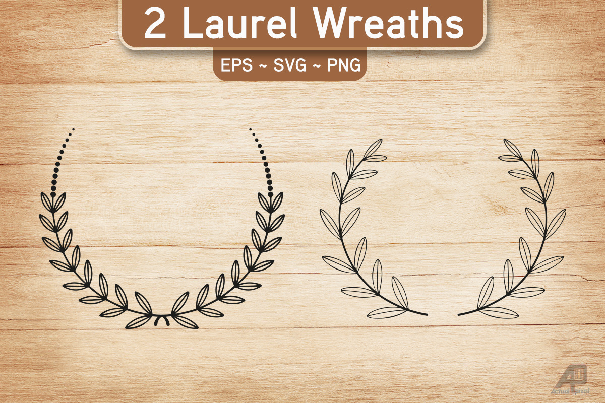 Laurel Wreath SVG PNG Bundle, an Illustration by Actual Pixel (Photo 4 of 17)