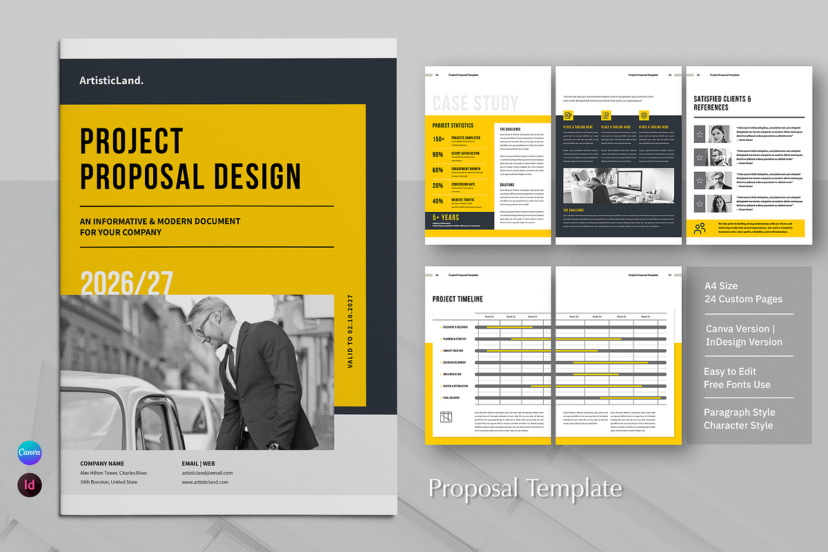 Proposal Template | Canva, a Brochure Template by ArtisticLand (Photo 2 of 10)