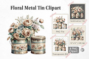Floral Metal Tin Clipart, a Graphic by Artnoy (Thumbnail 1 of 5)