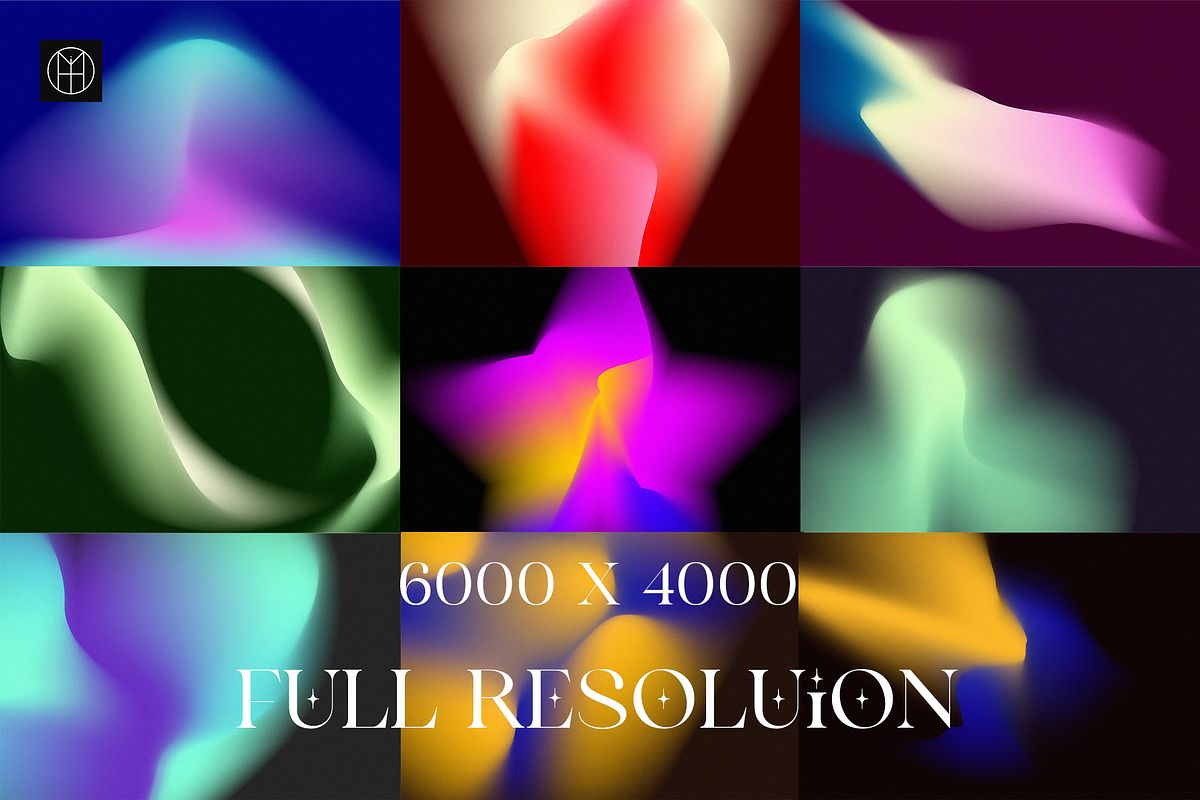 Neon Shape Grainy Gradient Textures, a Background Graphic by Mohit Designer (Photo 2 of 10)