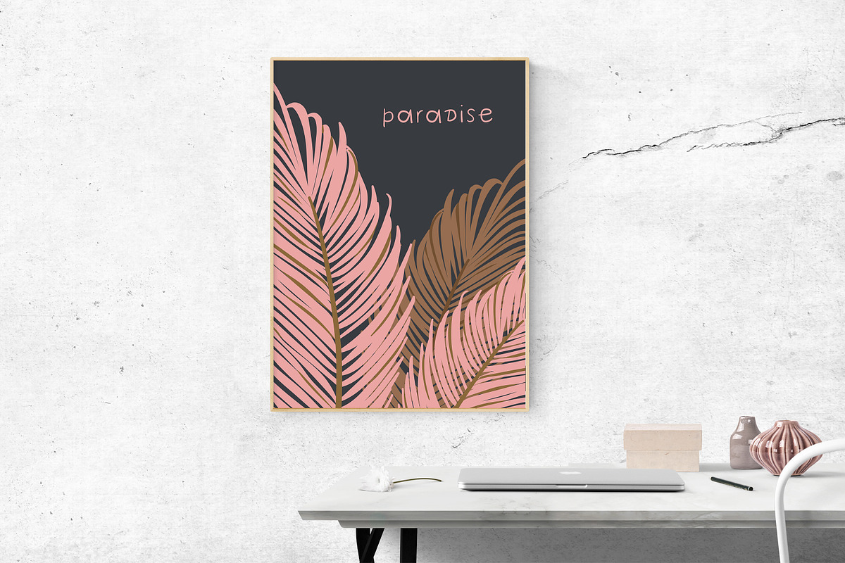 Tropical leaf plants, posters set, a Decorative Illustration by Good Studio (Photo 7 of 15)