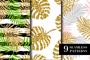 9 Tropical seamless patterns, a Pattern Graphic by DinaraChernaya (Thumbnail 2 of 4)