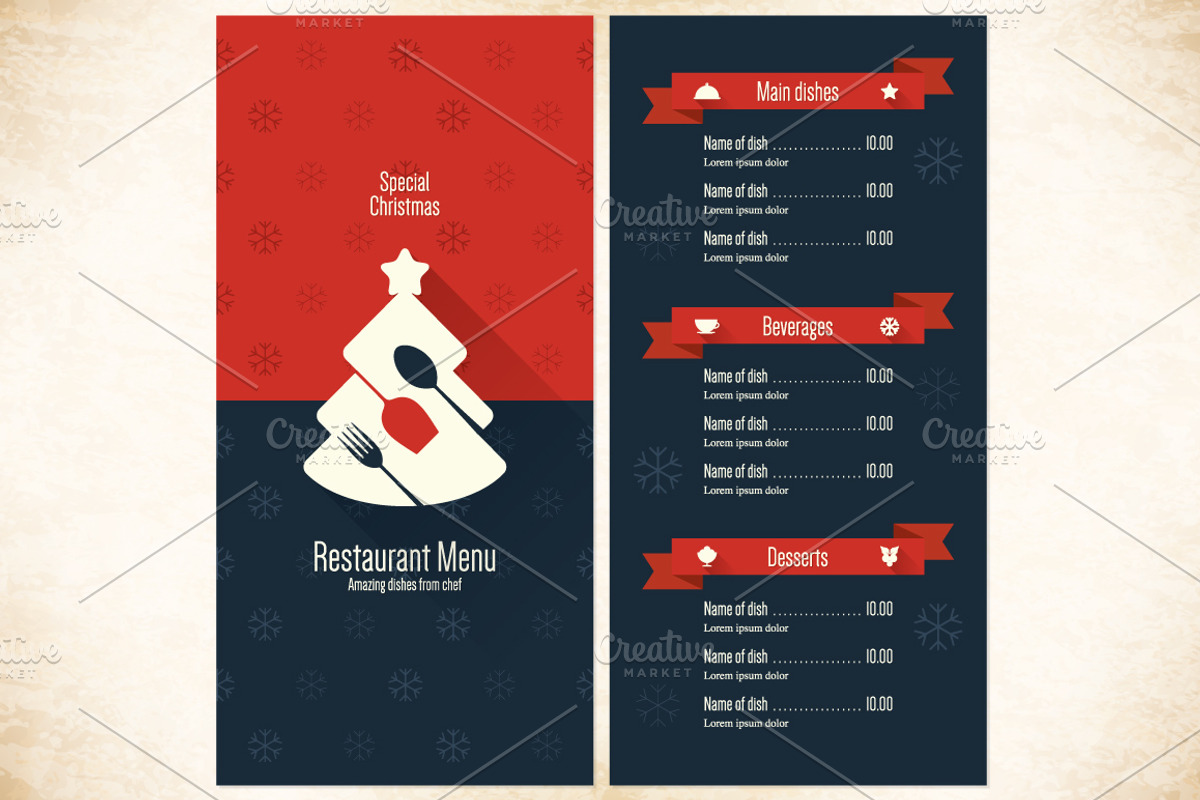 Special Christmas festive menu, a Brochure Template by Restaurant Menu & Logos