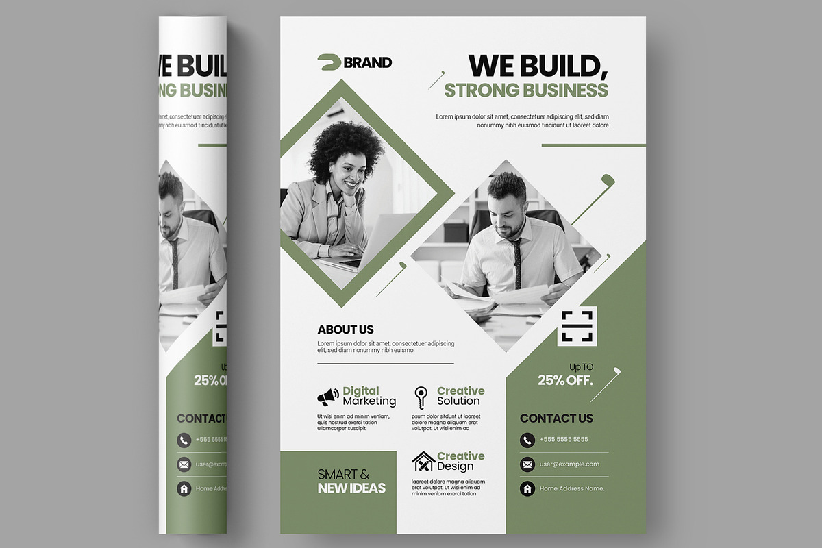 Corporate Business Flyer Template, a Stationery Template by ContestDesign (Photo 4 of 4)