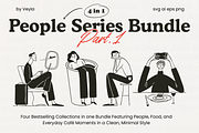 People Series BUNDLE: All 4 in 1, a Person Illustration by Veyla (Thumbnail 1 of 33)