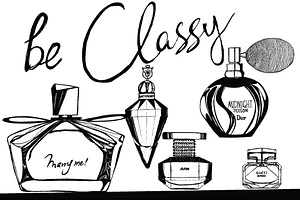 Perfumes bottle set collection