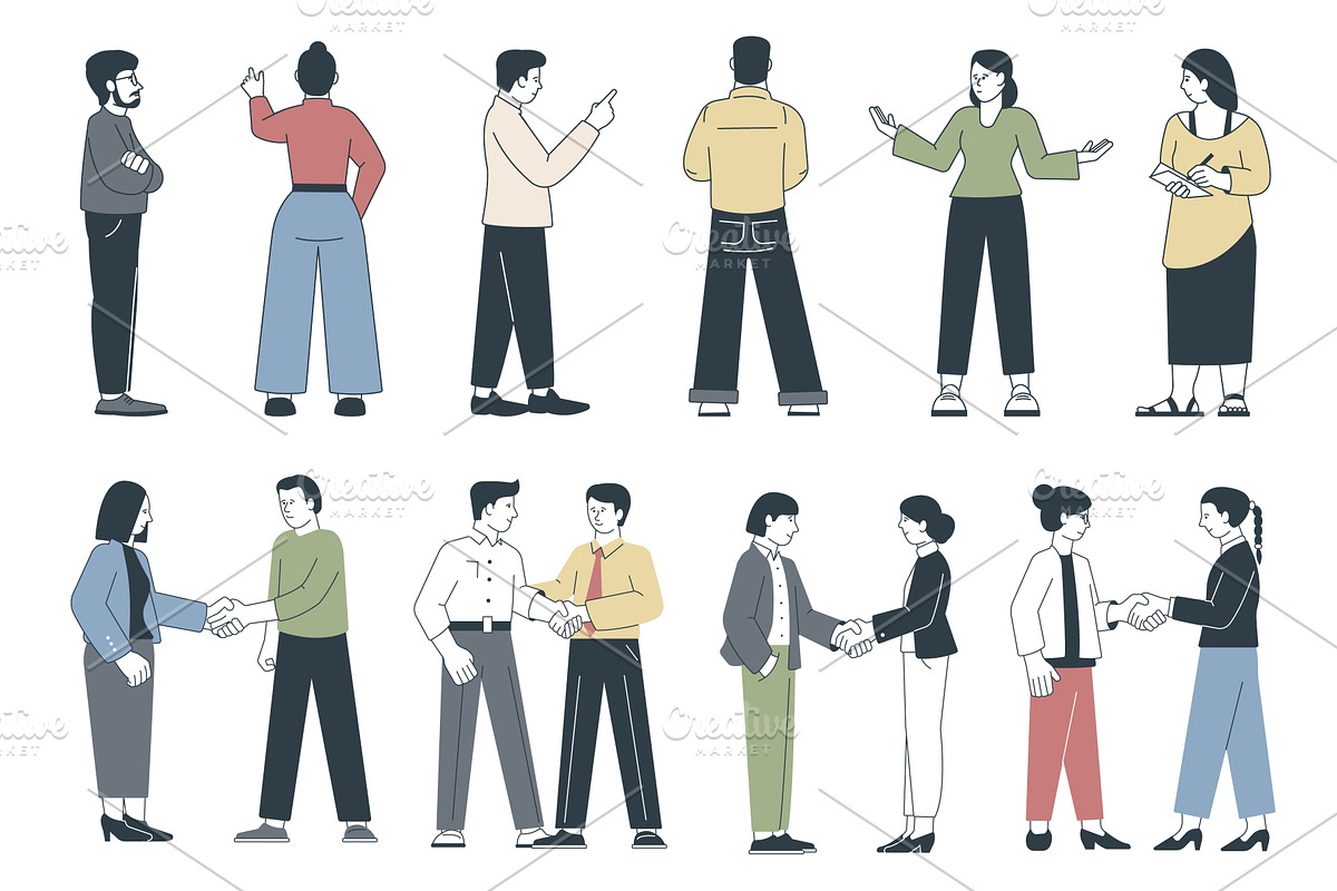 Office workers characters. Business, a Person Illustration by LadadikArt