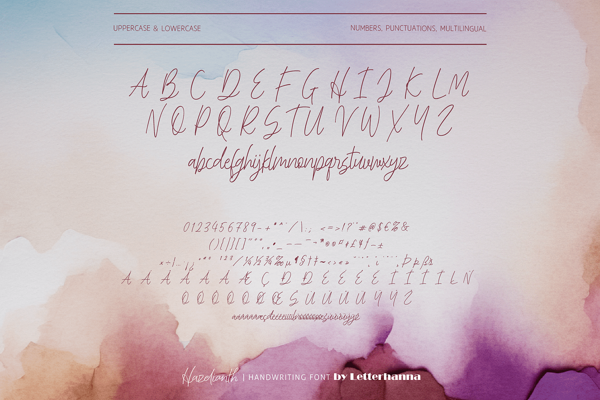 Hazelianth Font, a Handwritten Font by Letterhanna Studio (Photo 11 of 12)