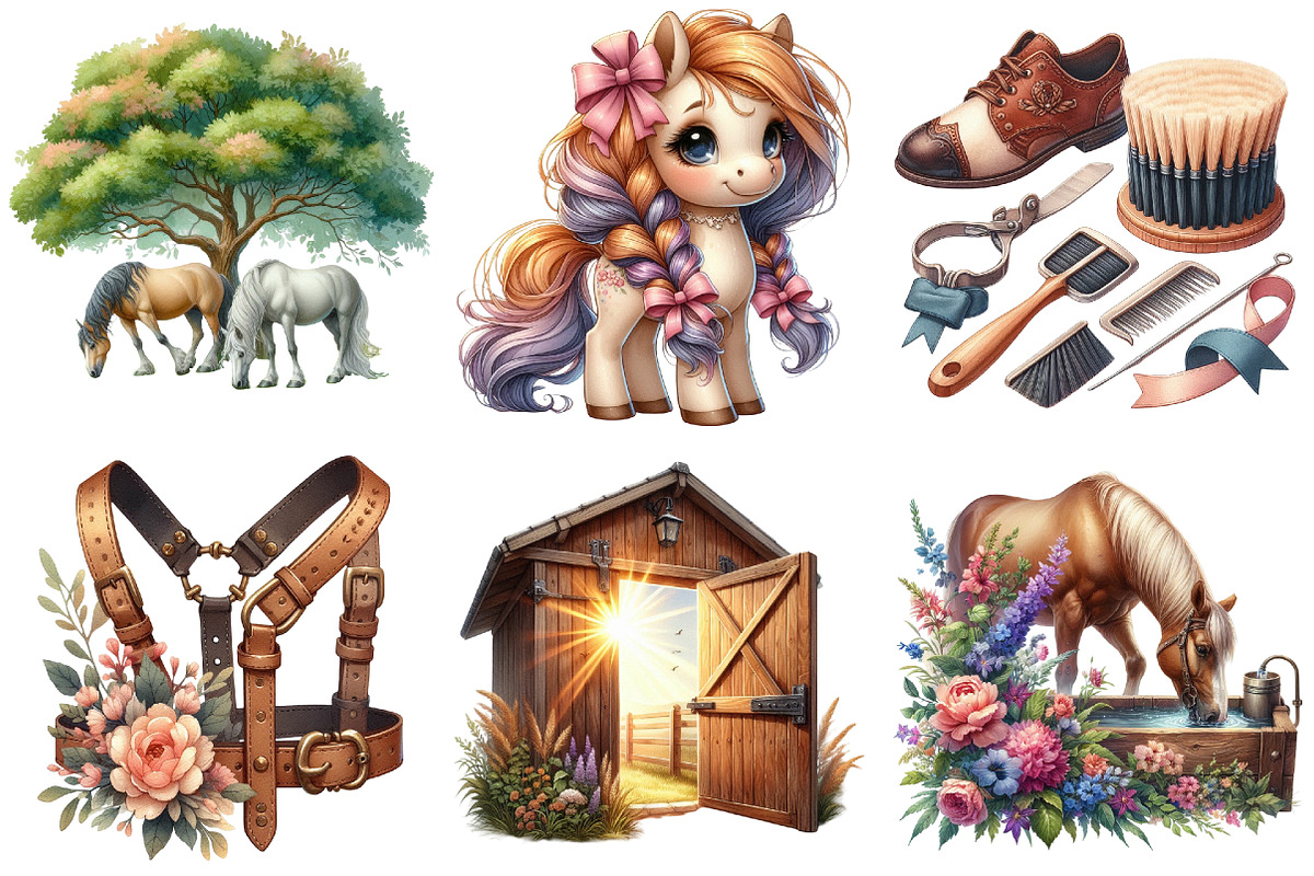 Horses Stables Clipart, an Illustration by Pixels.Craft (Photo 9 of 10)