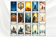 Zen Tarot Cards Deck, a Decorative Illustration by Mugio (Thumbnail 2 of 4)