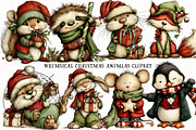 Whimsical Christmas Animals Clipart, an Illustration by OK Design (Thumbnail 3 of 6)
