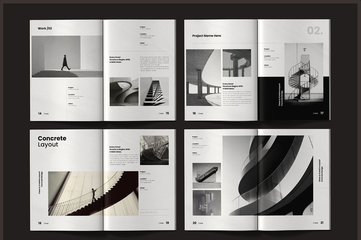 Architecture Portfolio Template, a Brochure Template by Spark_Creative (Photo 6 of 13)