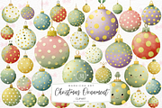 Pastel Christmas Ornament Clipart, an Illustration by Markicha Art (Thumbnail 1 of 6)