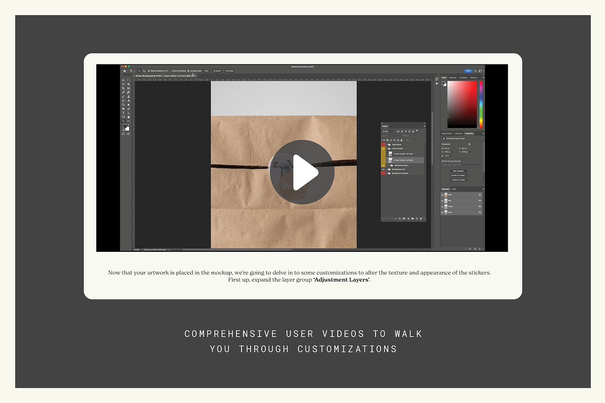 Paper Bag with Sticker Mockup, a Packaging Mockup by mockstar (Photo 7 of 8)