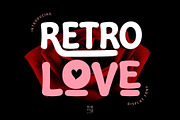 Retro Love Font, a Handwritten Font by KengGraphic (Thumbnail 1 of 8)