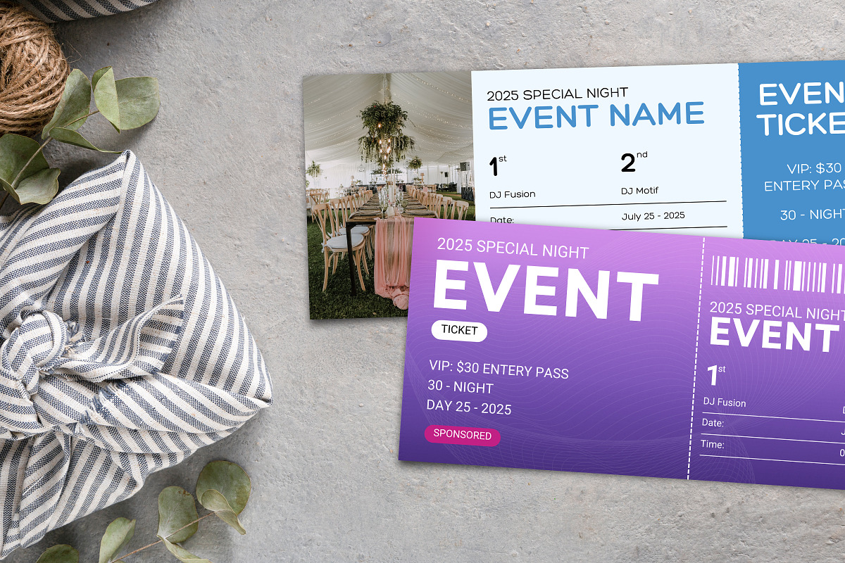 Canva Event Ticket Printable PDF, a Card Template by Snapybiz (Photo 10 of 10)