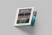 Square Bi-Fold Brochure Mock-Up, an Advertising Mockup by Se٧enStudio (Thumbnail 2 of 3)