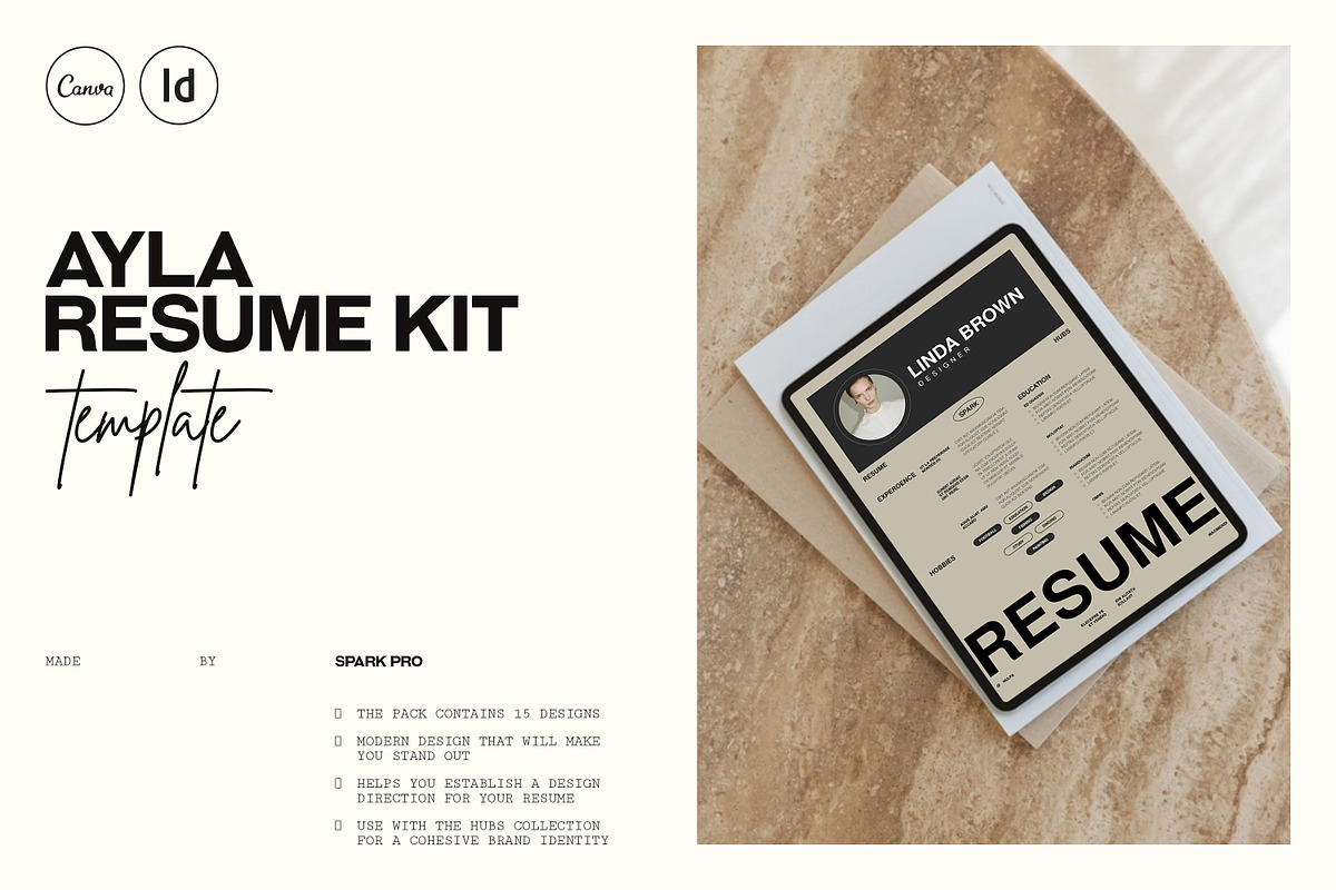 AYLA | Resume Kit, a Resume Template by SparkPro (Photo 3 of 7)