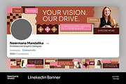 Geometric Earth Tone Linkedin Banner, a Social Media Template by Neermana (Thumbnail 1 of 4)