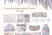 Coconut Beach Shop watercolor, a Food Illustration by Shabbypie (Thumbnail 4 of 9)