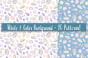 Watercolor Seashell Seamless Pattern, a Pattern Graphic by RabbitAndPencil (Thumbnail 3 of 6)