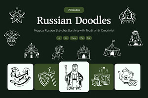 Russian Doodle Icon, an Outline Icon by Vectors Market