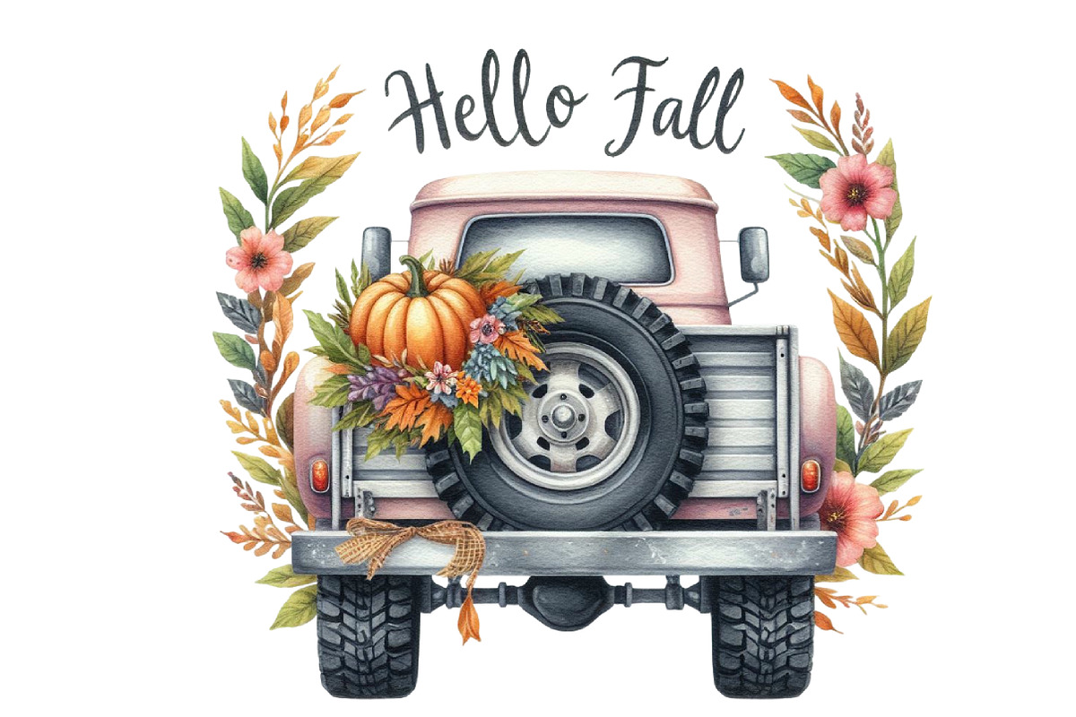 Hello Fall Sublimation Clipart, an Illustration by DreamArtGraphic (Photo 6 of 6)