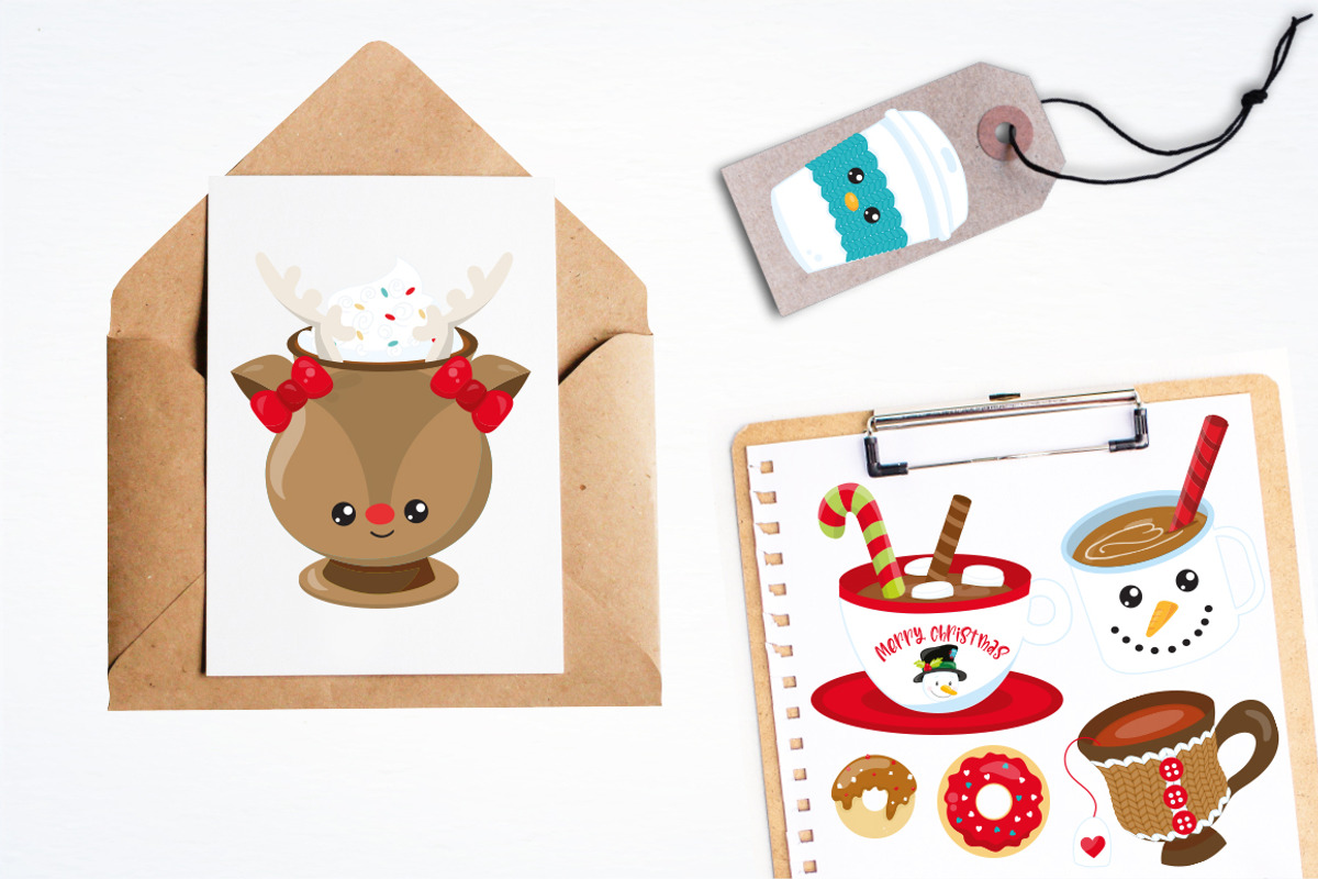 Christmas Mugs, an Illustration by PrettyBundles (Photo 4 of 5)