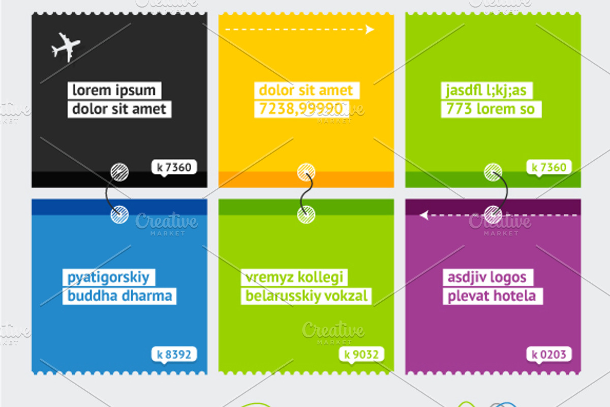 Elements of Infographics with button preview 3