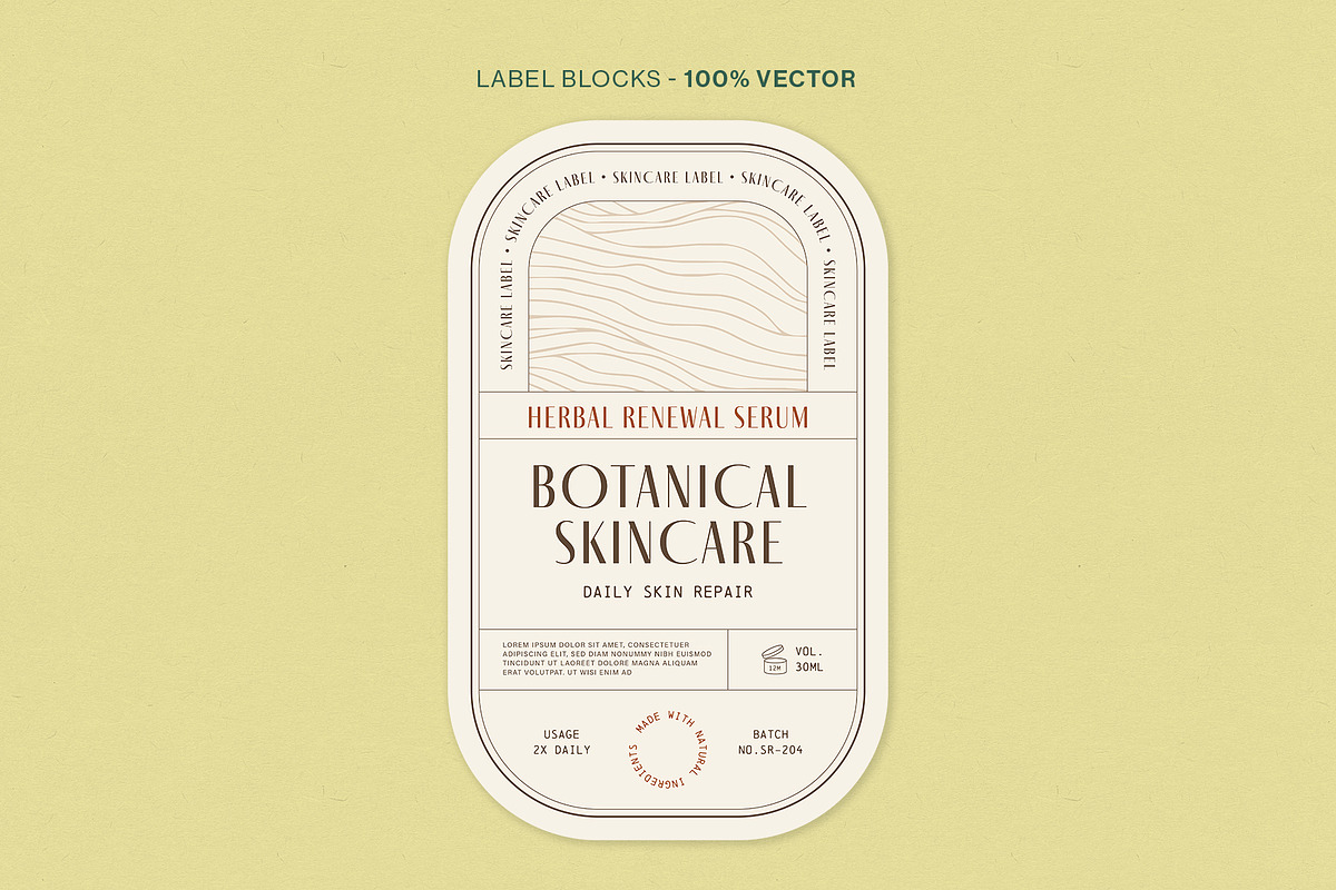 Product Label Template Set, a Stationery Template by BrandPacks (Photo 3 of 14)